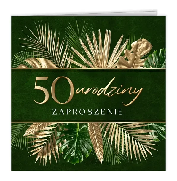 Zaproszenia na 50 Urodziny Koperta D5