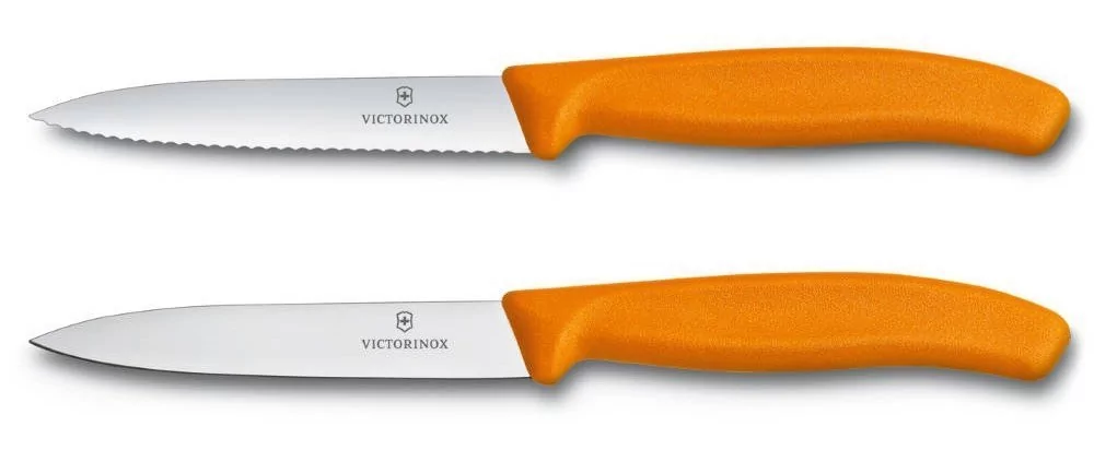 Victorinox 6.7796.l9b nóż do warzyw, tworzywo sztuczne, pomarańczowy, 2 jednostek, 18 x 3 x 2,4 cm 67796L9B