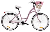Rowery - Goetze, Rower Miejski Style 26" 1 Bieg Lilac, Kosz - miniaturka - grafika 1