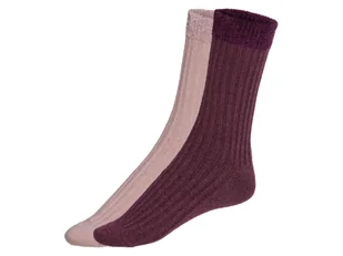 esmara® Skarpetki damskie, 2 pary (39-42, Czerwony/różowy) - Skarpetki damskie - miniaturka - grafika 1