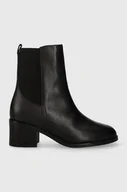 Botki damskie - Tommy Hilfiger botki ESSENTIAL CHELSEA THERMO BOOT damskie kolor czarny na słupku FW0FW07516 - miniaturka - grafika 1