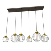 Lampy sufitowe - Lampa wisząca Emibig NANDO 6 BL GOLD - miniaturka - grafika 1