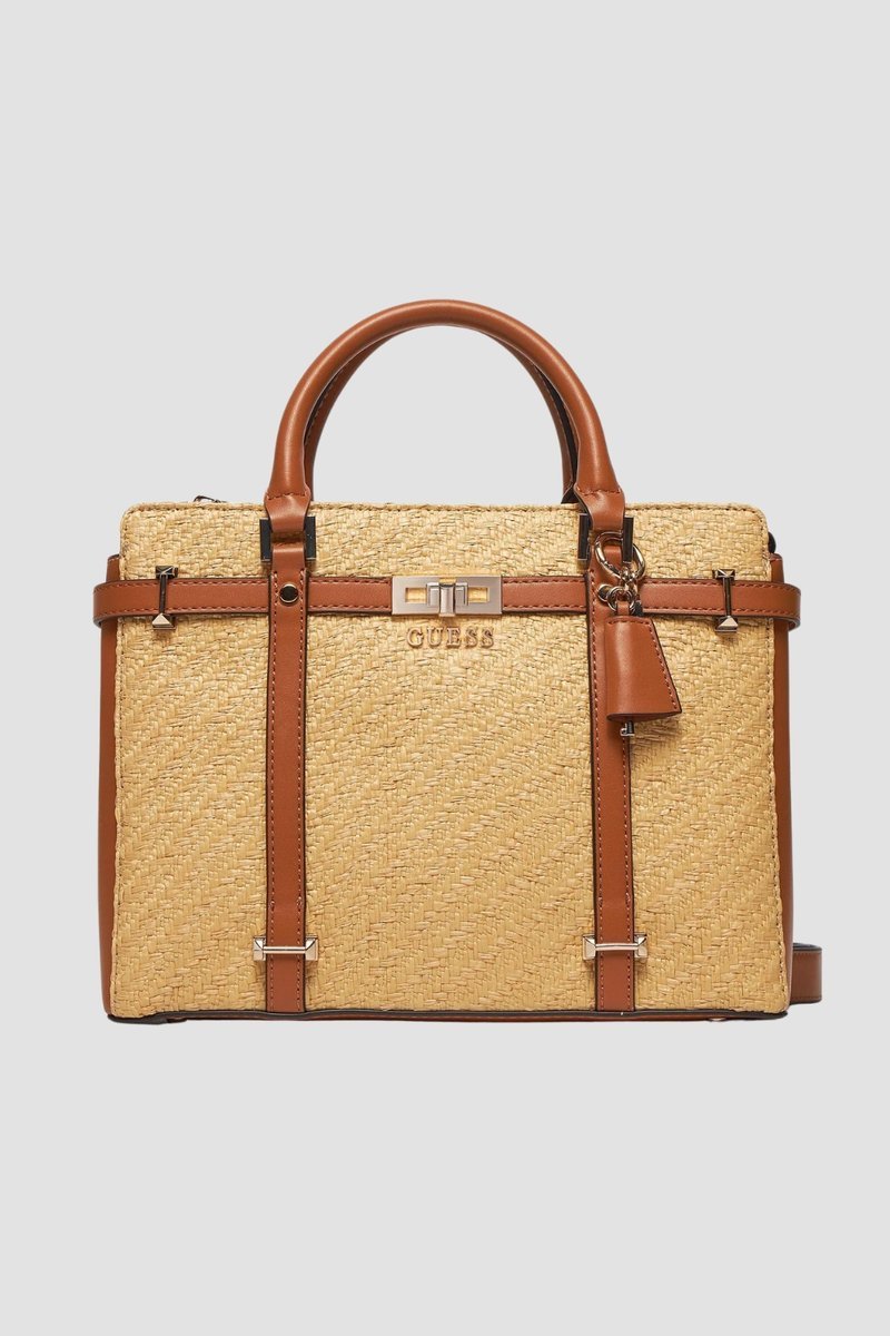 GUESS Beżowa torebka Emilee Luxury