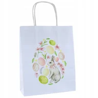 Akcesoria do pakowania - torba papierowa z nadrukiem A5 18x8x22 cm mała na WIELKANOC pisanka x1 - miniaturka - grafika 1