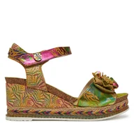 Espadryle damskie - Espadryle Laura Vita Hacdeo 09 Żółty - miniaturka - grafika 1