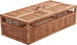 WickerPL Dove Wiklinowa klatka na gołębie Duży Kosz Gołębnik 80x40 H23 cm - Klatki i wyposażenie dla ptaków - miniaturka - grafika 1