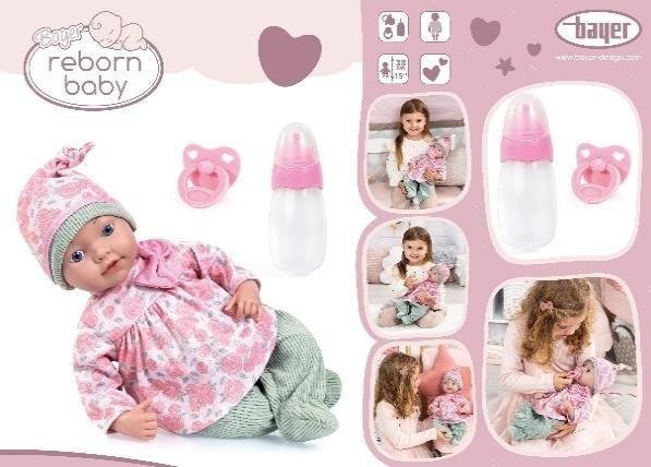 Bayer Lalka Reborn Baby Doll 38cm EDUKAMP 4003336421163