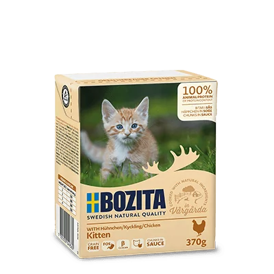 Bozita karma dla kotów kawałeczki mięsa w sosie Kitten 370g 4936