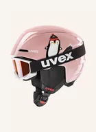 Kaski narciarskie - Uvex Kask Narciarski Viti Z Goglami Speedy Pro pink - miniaturka - grafika 1