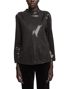 ESPRIT Collection Damska koszulka 112EO1K302, 001/BLACK, L - Koszulki i topy damskie - miniaturka - grafika 1