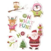 Zabawki kreatywne - Naklejki żelowe wesołe święta - miniaturka - grafika 1