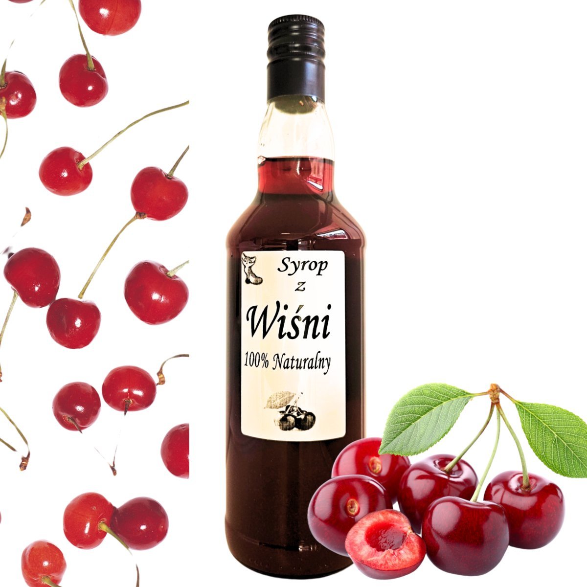 Syrop Wiśniowy 500ml Naturalny Tradycyjny Smak Podhala!