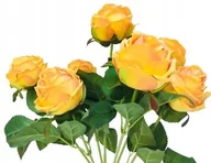 Sztuczne kwiaty - BUKIET DUŻY RÓŻA sztuczna LIŚCIE do flakonu święta grób cmentarz stroik - miniaturka - grafika 1