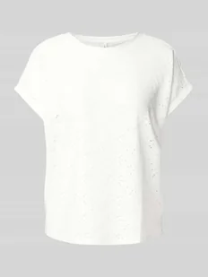 T-shirt o kroju regular fit z efektem podpalania model ‘SMILLA’ - Koszulki i topy damskie - miniaturka - grafika 1