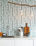 Tapety - Tapeta dla dzieci Szara Kwiaty Bawełny - miniaturka - grafika 1