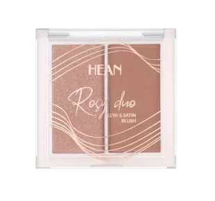HEAN - ROSY DUO - Glow & Satin Blush - Podwójny róż do twarzy - 6 g - RD4 - SENSUAL - Róże do policzków - miniaturka - grafika 1