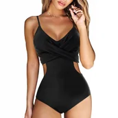 Stroje kąpielowe - WYSZCZUPLAJĄCY STRÓJ KĄPIELOWY JEDNOCZĘŚCIOWY KOSTIUM MARKOWE MONOKINI L 40 - miniaturka - grafika 1