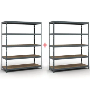 Regał półkowy 1966 x 1600 x 600 mm, nośność 350 kg, 1+1 GRATIS - Szafy i regały magazynowe - miniaturka - grafika 1