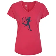 Koszulki sportowe damskie - Koszulka damska Dare 2b Calm Tee Rozmiar: XL / Kolor: jasnoróżowy - miniaturka - grafika 1