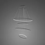 Lampy sufitowe - Lampa wisząca Ledowe okręgi No.4 Φ100 cm czarna 2700k ściemnialna Altavola Design - miniaturka - grafika 1