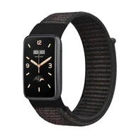 Akcesoria do smartwatchy - Opaska Pasek Bransoleta Nylon Xiaomi Mi Band 7 Pro Czarna - miniaturka - grafika 1