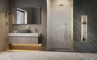 Radaway Nes Dws Brushed Gold drzwi wnękowe 120cm prawe szczotkowane złoto 10028120-99-01R - Akcesoria do armatury i ceramiki - miniaturka - grafika 2