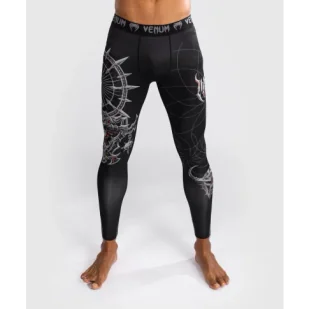 Venum Legginsy Kompresyjne Gladiator 5.0 Black/Silver - Kimona, stroje i obuwie - miniaturka - grafika 1