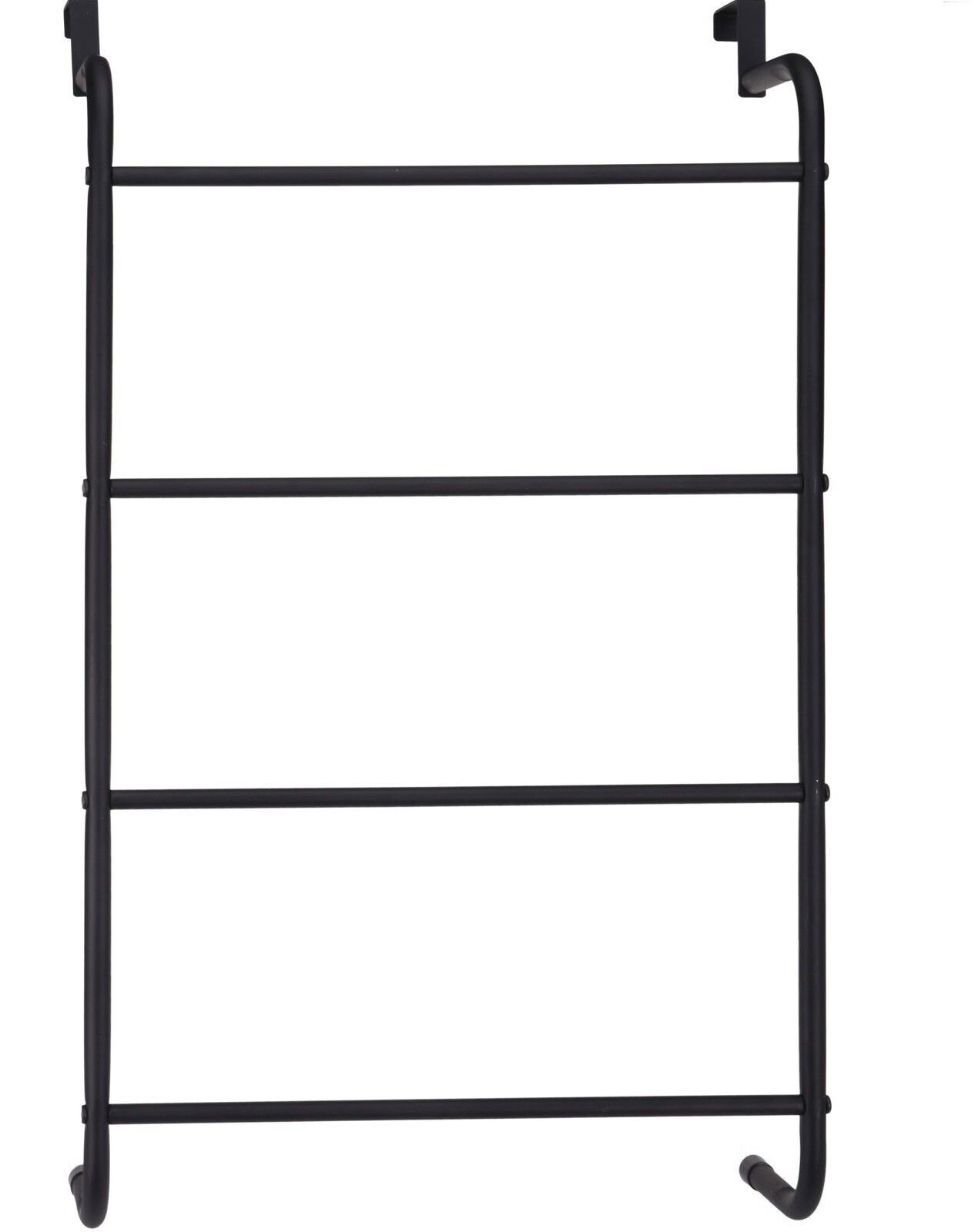 Wieszak na ręczniki czarny 44 x 73 cm haczyk do łazienki półka industrialny wygląd
