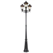 Lampy ogrodowe - QAZQA Latarnia zewnętrzna czarna 220 cm 3-punktowa IP44 - Hawana - miniaturka - grafika 1