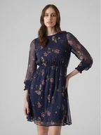 Sukienki - Vero Moda Sukienka codzienna Milla 10244553 Granatowy Regular Fit - miniaturka - grafika 1