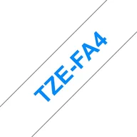 Dodatki do drukarek i skanerów - Brother TZE-FA4 taśmy do etykietowania Niebieski na białym - miniaturka - grafika 1