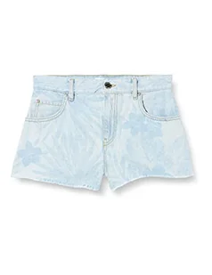 Pinko Cross Shorts Denim Laserato TR Spodenki damskie, Ezb_niebieski/Biały, 46 - Spodenki damskie - miniaturka - grafika 1