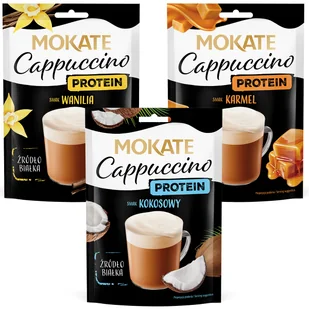 Zestaw Kawa Cappuccino Proteina Duża Zawartość Białka Mokate Mix 3Szt - Cappuccino i kawy smakowe - miniaturka - grafika 1