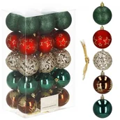 Bombki - Bombki choinkowe 30 szt. ozdoby świąteczne zestaw 6cm multikolor - miniaturka - grafika 1