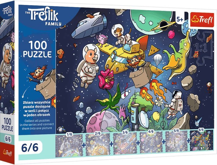 Puzzle 100 UFT Wujcio w kosmosie