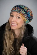 Czapki damskie - Czapka Melange 55 - KOLOROWY MELANŻ - miniaturka - grafika 1