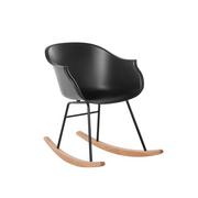 Fotele - Beliani Fotel bujany czarny - do salonu - bujak - krzesło bujane - HARMONY - miniaturka - grafika 1