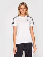 Koszulki i topy damskie - adidas T-Shirt adicolor Classics 3-Stripes GN2913 Biały Regular Fit - miniaturka - grafika 1