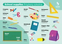 Fiszki do języka angielskiego przybory szkolne - Pomoce naukowe - miniaturka - grafika 1