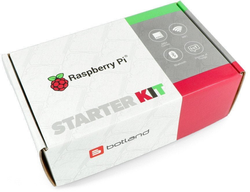 Zestaw z Raspberry Pi 5 WiFi 8GB RAM + 32GB microSD + oficjalne akcesoria}