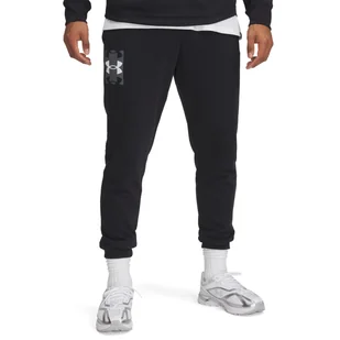 Męskie Spodnie UNDER ARMOUR UA RIVAL TERRY LOGO JOGGERQ2 1390144-001 – Czarny - Spodnie męskie - miniaturka - grafika 1