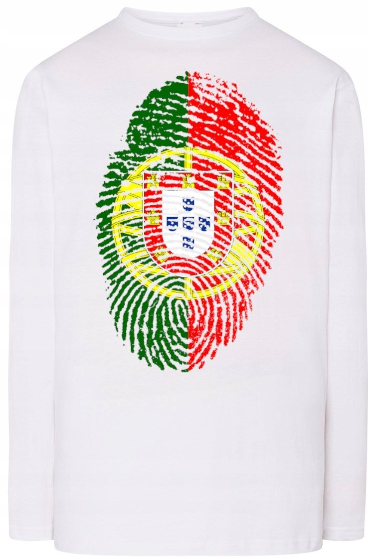 Portugalia Flaga Odcisk Bluza Longsleeve Rozm.XL