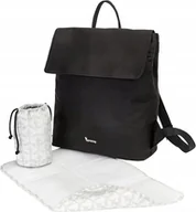 Torby i organizery dla mam - PLECAK TORBA DO WÓZKA CZARNA dla mamy taty + mata do przewijania - miniaturka - grafika 1