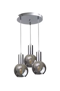 Keter Lighting Supra lampa wisząca 3x60W chrom/przydymiony 1241 - Lampy sufitowe - miniaturka - grafika 1