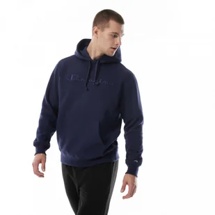 Męska bluza dresowa nierozpinana z kapturem Champion Rochester Hooded Sweatshirt - granatowa - CHAMPION - Bluzy sportowe męskie - miniaturka - grafika 1
