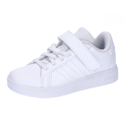 adidas Grand Court 2.0 Buty dziecięce, Niskie Buty Do Piłki Nożnej, FTWR White/FTWR White/Grey One, 33 1/2, Kolor: wielokolorowy, 33.5 EU