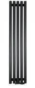 Grzejniki pokojowe - Grzejnik pionowy dekoracyjny LAZUR - 330/1600 mm czarny strukturalny - miniaturka - grafika 1