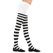 Rajstopy - Widmann 01228 rajstopy w paski, 70 DEN, dziewczęce, czarne/białe, 4-6 lat - miniaturka - grafika 1