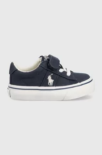Buty dla dziewczynek - Polo Ralph Lauren sneakersy dziecięce kolor niebieski - grafika 1