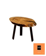Ławy i stoliki kawowe - Stół Z Plastra Drewna Żywica Epoksydowa 41 cm x 65 cm x 5 Cm | Opalany Pdos_113931_Z02 / Wood & Resin - miniaturka - grafika 1